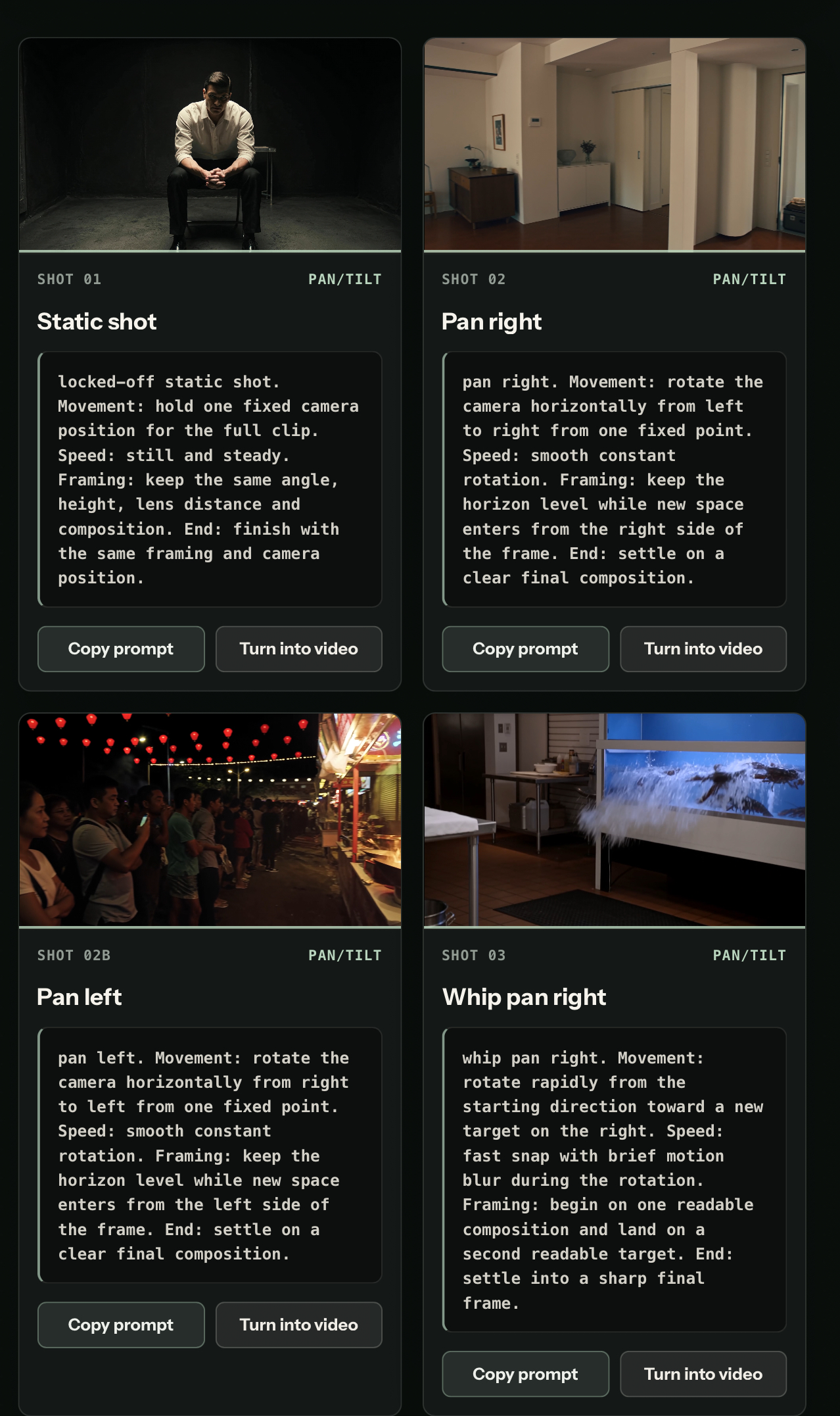 AI Camera Movements