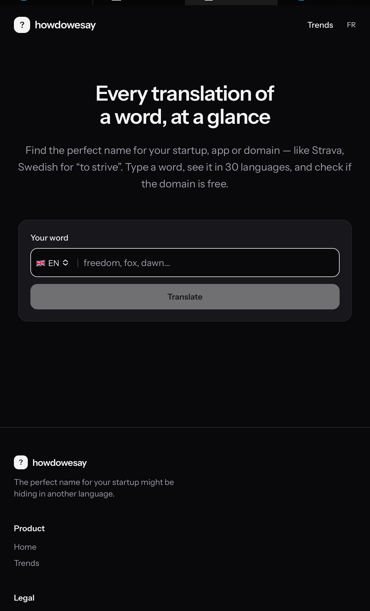 Startup Name Generator