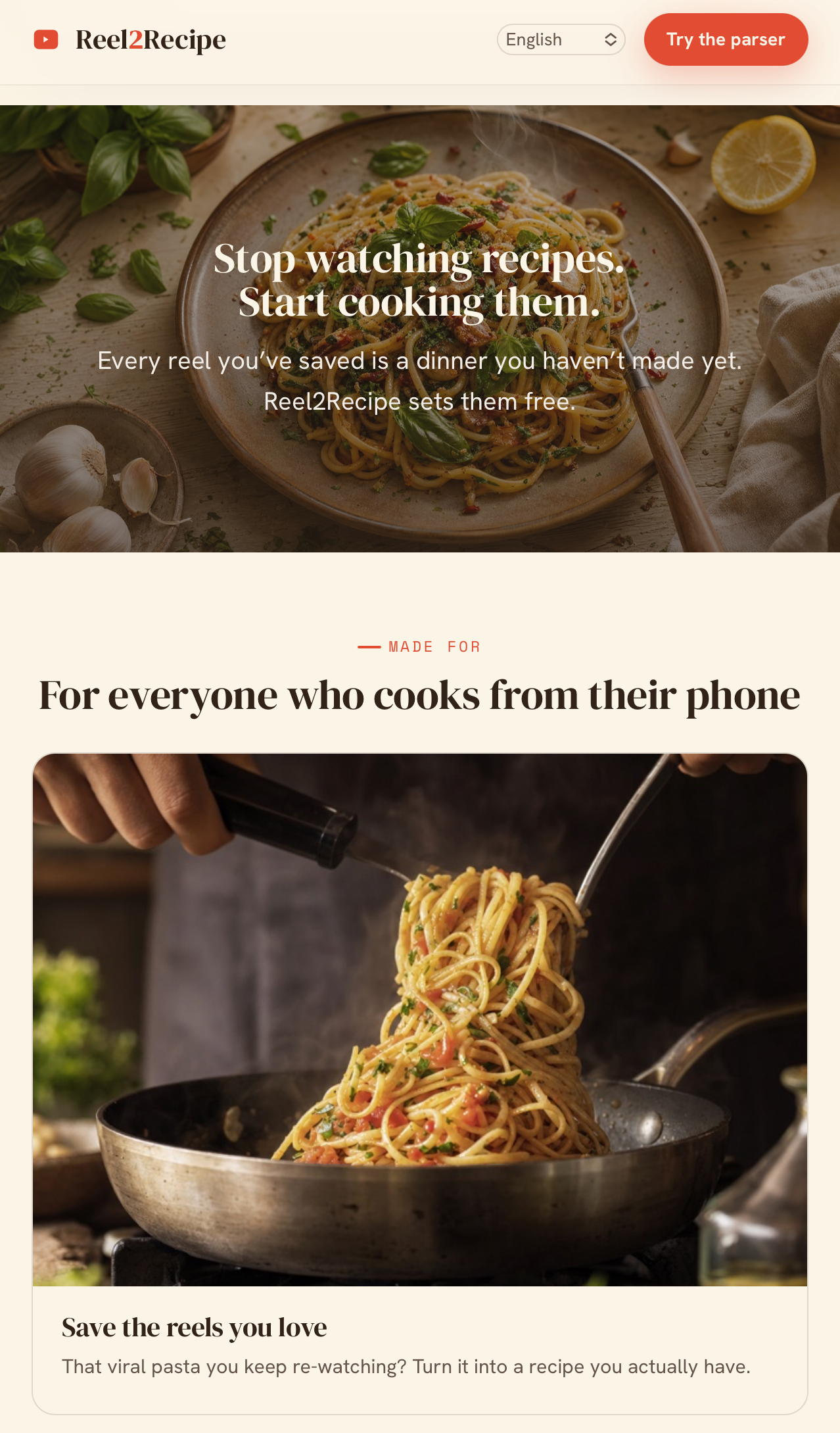 Reel2Recipe