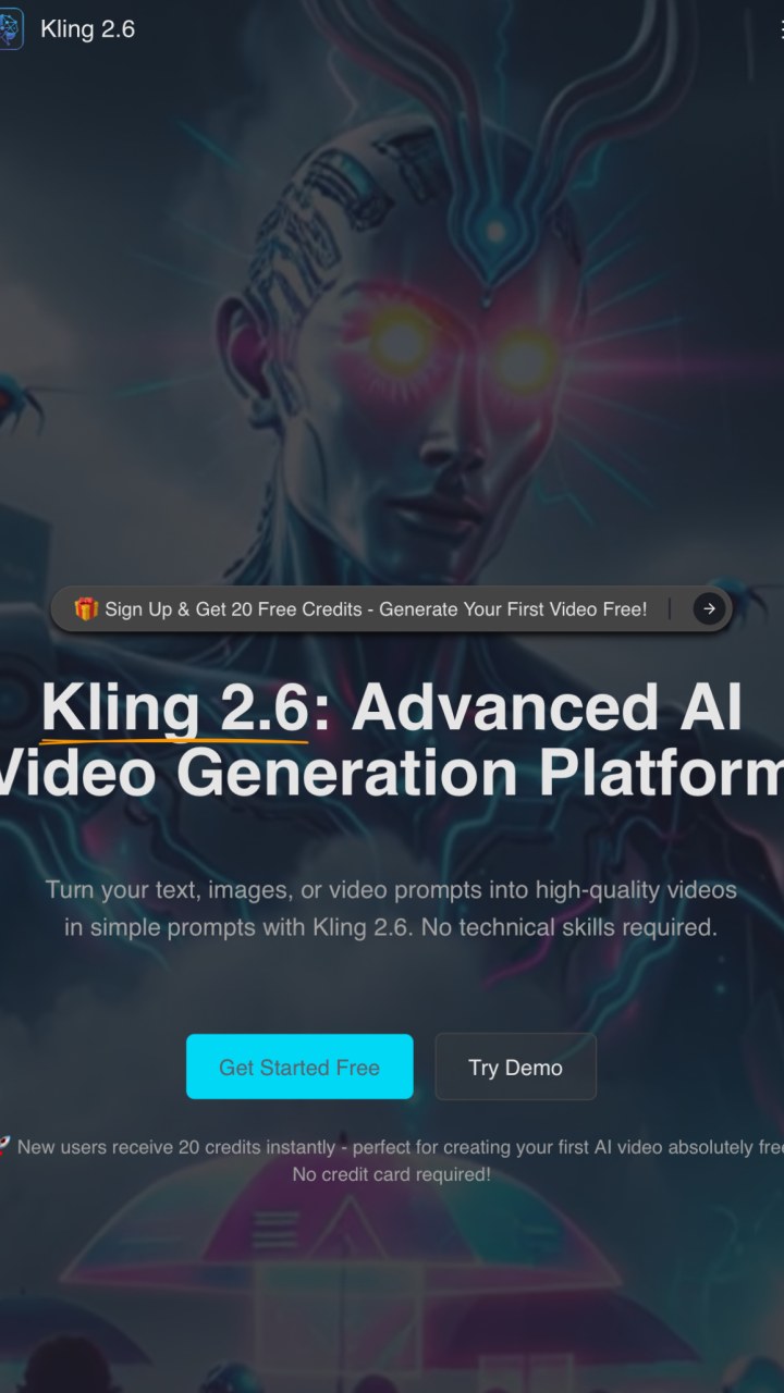 Kling 2.6 AI Video Generator